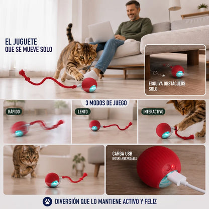 PetMotion™ | Pelota Interactiva que se Mueve Sola
